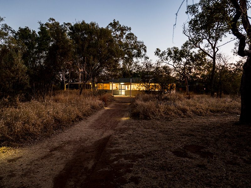 dining room at dusk